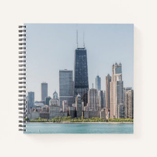 Chicago Skyline mit Lake Michigan Notizbuch