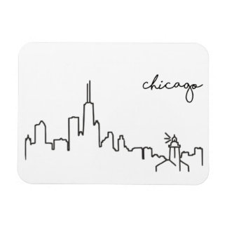 Chicago Skyline mit Lighthouse Magnet