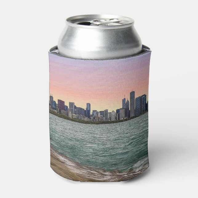 Chicago Skyline Painterly Dosenkühler (Kanne Vorderseite)