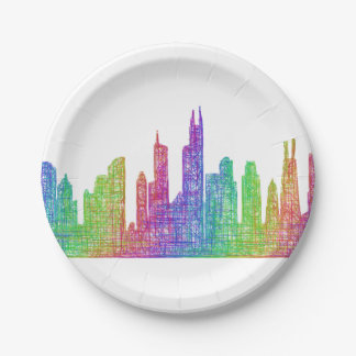 Chicago-Skyline Pappteller