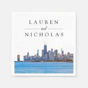 Chicago Skyline Personalisiert Wedding Napkins Serviette