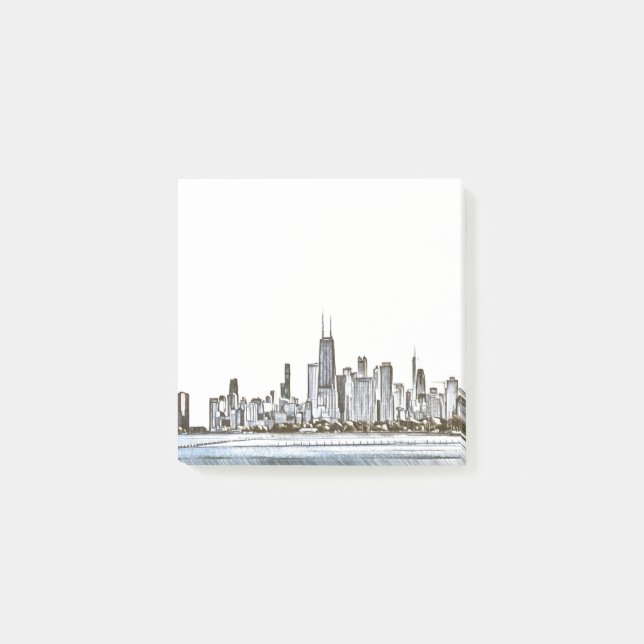 Chicago Skyline Post-it Notes Post-it Klebezettel (Vorderseite)