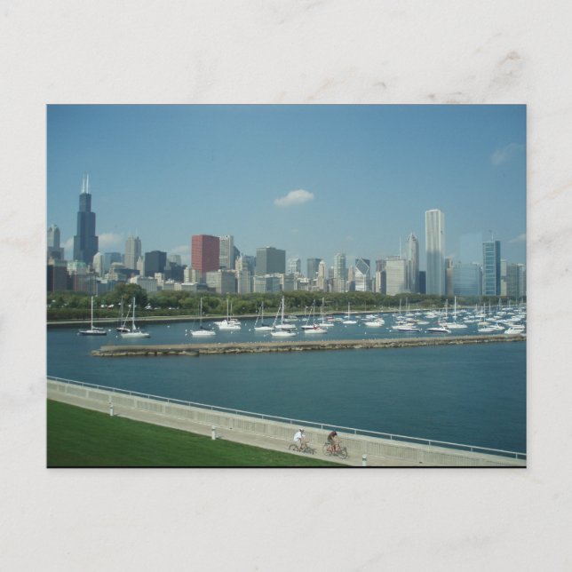 Chicago Skyline Postcard Postkarte (Vorderseite)