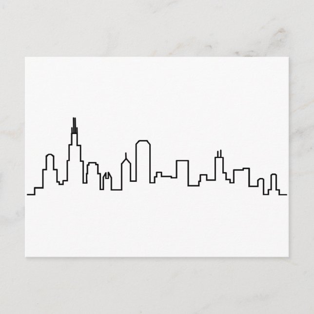 Chicago Skyline Postcard Postkarte (Vorderseite)