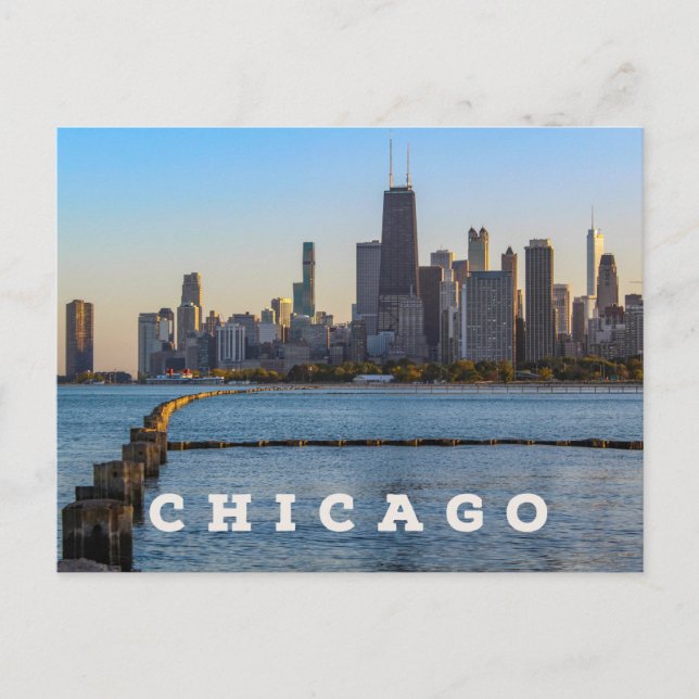 Chicago Skyline Postcard Postkarte (Vorderseite)