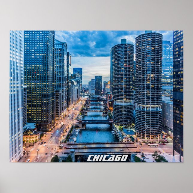 Chicago Skyline Poster (Vorne)