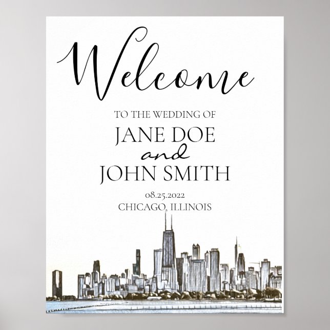 Chicago Skyline Poster (Vorne)