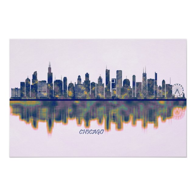 Chicago Skyline Poster (Vorderseite)