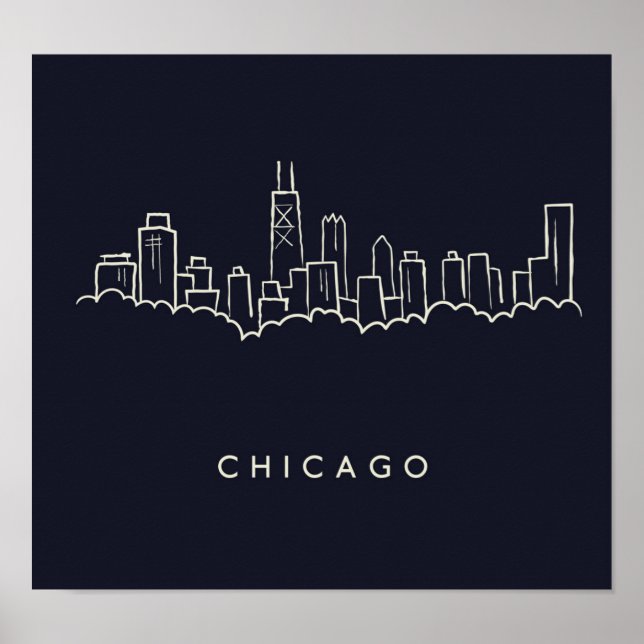 Chicago Skyline Poster (Vorne)