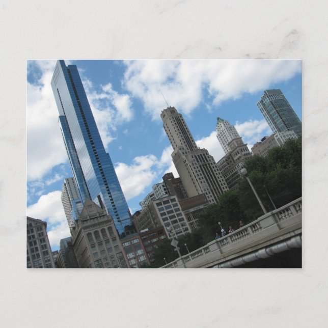 Chicago Skyline Postkarte (Vorderseite)