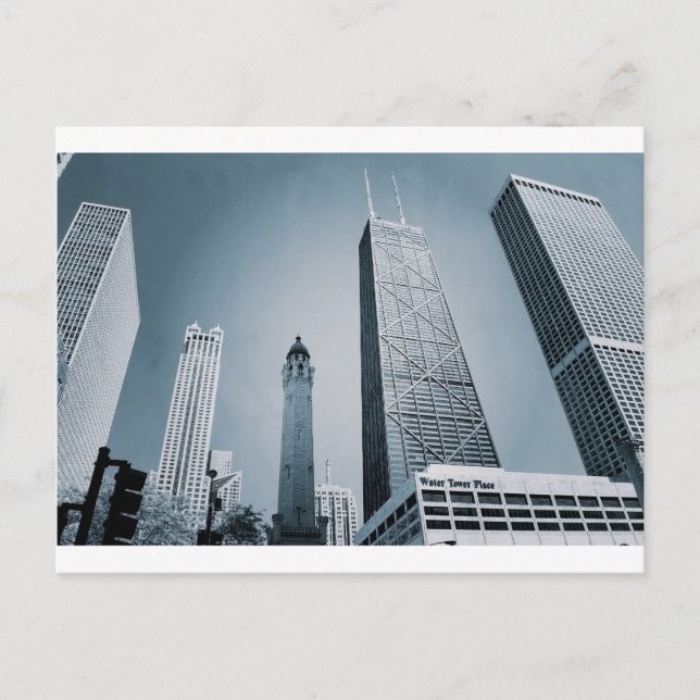 Chicago Skyline Postkarte (Vorderseite)