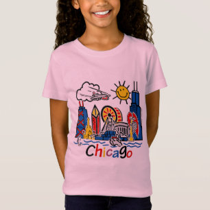 Chicago-Skyline scherzen Skyline T-Shirt