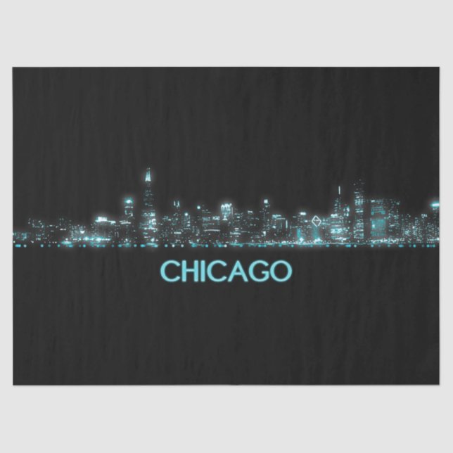 Chicago Skyline Seidenpapier (Vorderseite)