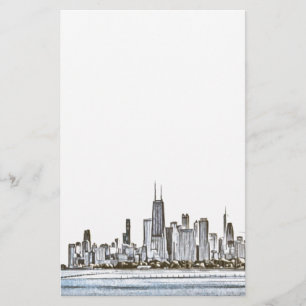 Chicago Skyline Stationery Briefpapier