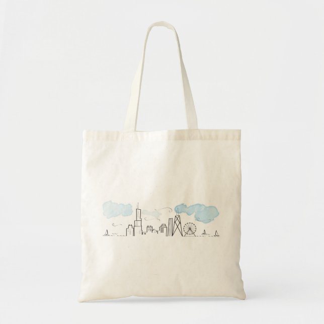 Chicago-Skyline-Tasche Tragetasche (Vorne)