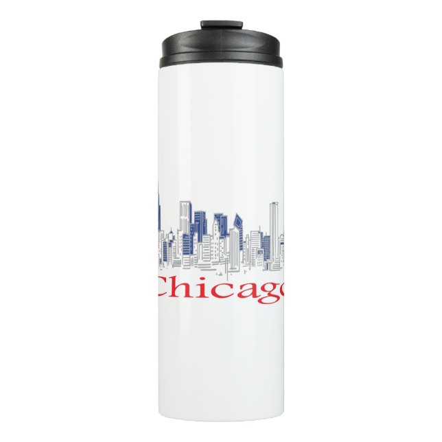 Chicago-Skyline Thermosbecher (Vorderseite)
