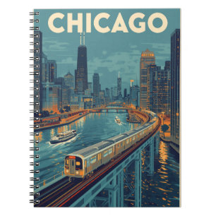 Chicago Skyline Travel Notizblock