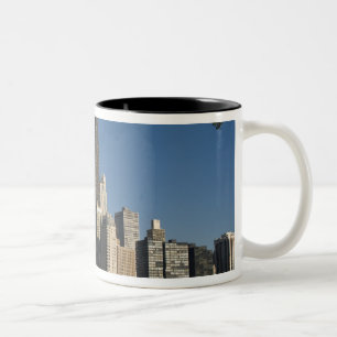 Chicago Skyline und Lake Michigan, Lake Shore Zweifarbige Tasse