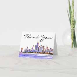 Chicago Skyline Vielen Dank Dankeskarte