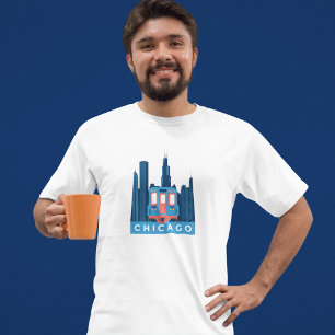 Chicago Skyline Vintage Reise  T-Shirt