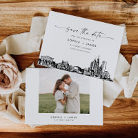 Chicago Skyline Wedding Enregistrer la carte Date