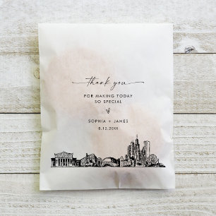 Chicago Skyline Wedding Vielen Dank für Ihr Intere Geschenktütchen