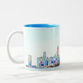 Chicago Skyline Zwei-Tone-Kaffee-Tasse Zweifarbige Tasse