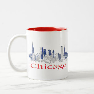 Chicago-Skyline Zweifarbige Tasse