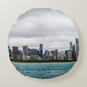 Chicago skylinechicago, Skyline, Luft, Architekt Rundes Kissen