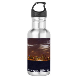 Chicago-Skylinewasserflasche Edelstahlflasche