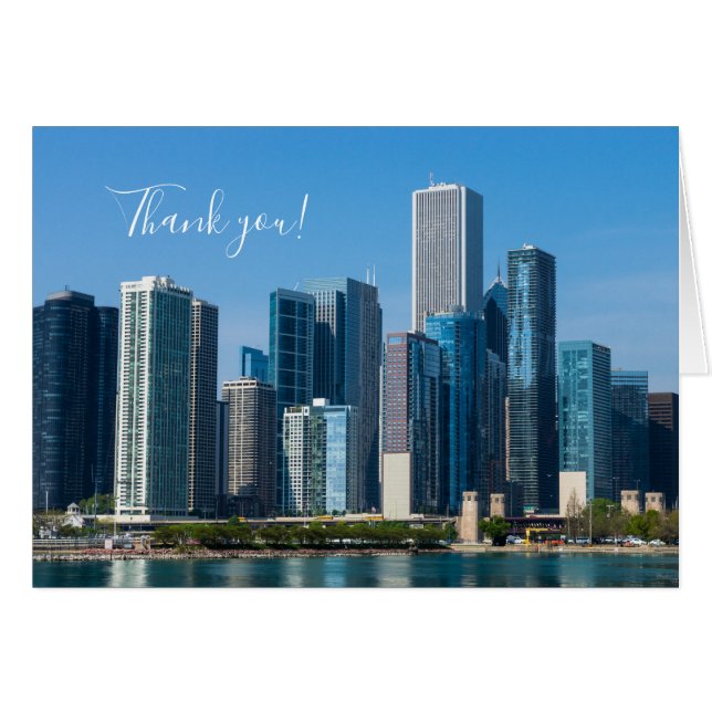 Chicago Skyscrapers Danke, Card (Vorderseite (Horizontal))