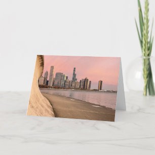 Chicago-Sonnenaufgang über dem Lake Michigan Karte