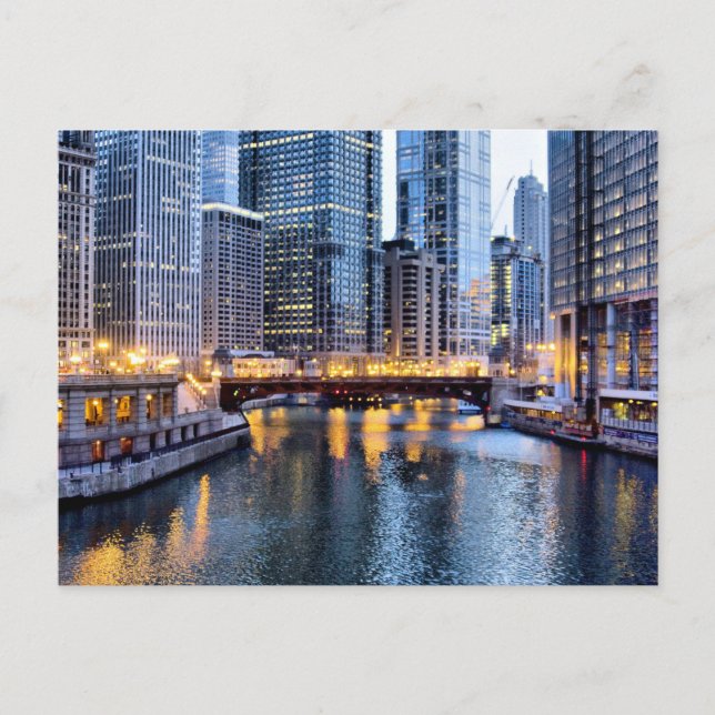 Chicago spiegelt postkarte (Vorderseite)