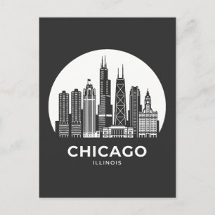 Chicago Stadt Illinois Postkarte