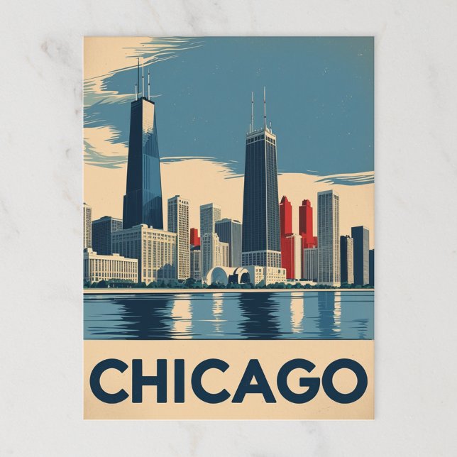 Chicago-Stadtansicht Postkarte (Von Creator hochgeladen)