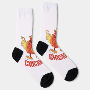 Chicago Style Hot Dog Liebhaber Design anpassen Socken