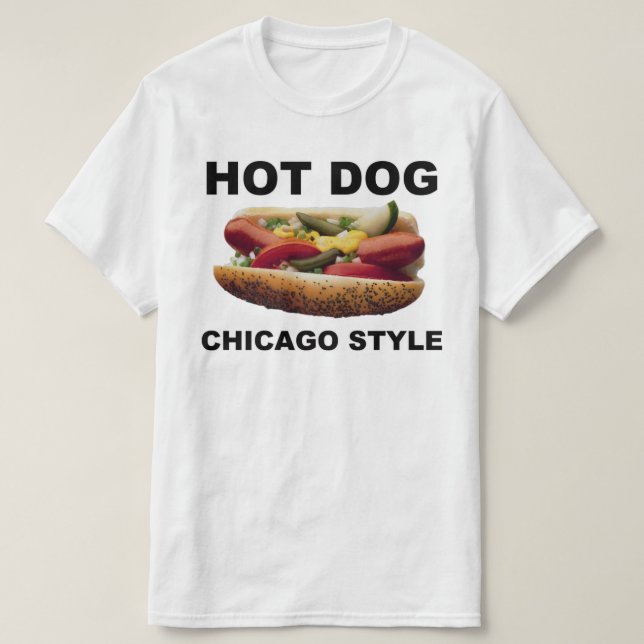 Chicago Style Hot Dog T-Shirt (Design vorne)