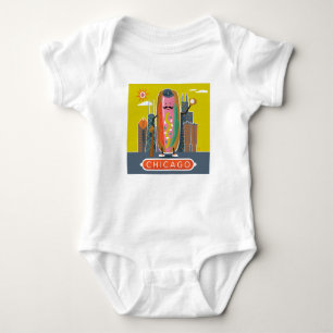 Chicago-Style Hotdog Baby Strampler