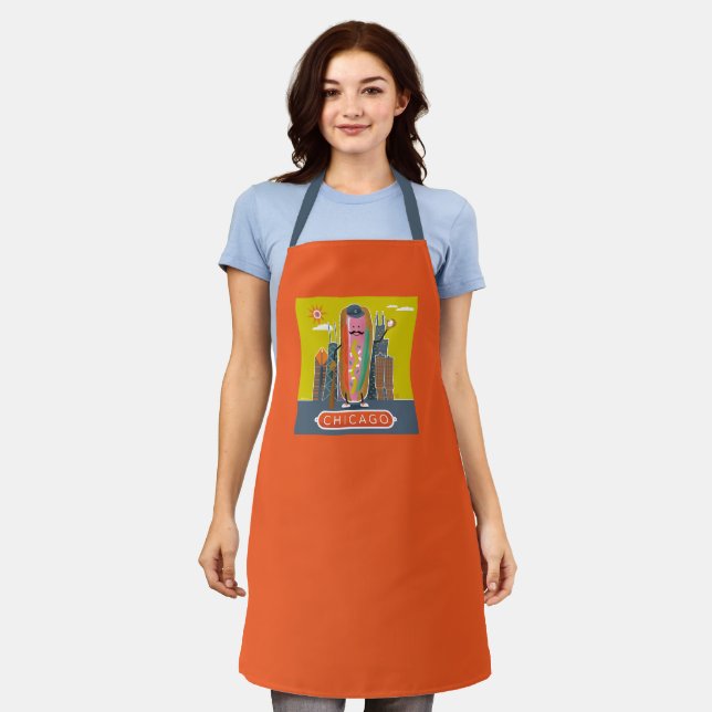 Chicago-Style Hotdog Schürze (Getragen)