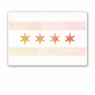 Chicago Sunrise Flag Aufkleber