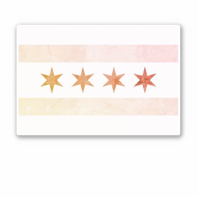 Chicago Sunrise Flag Aufkleber (Vorderseite)