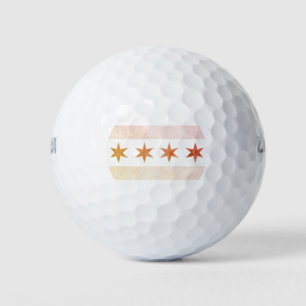 Chicago Sunrise Flag Golfball