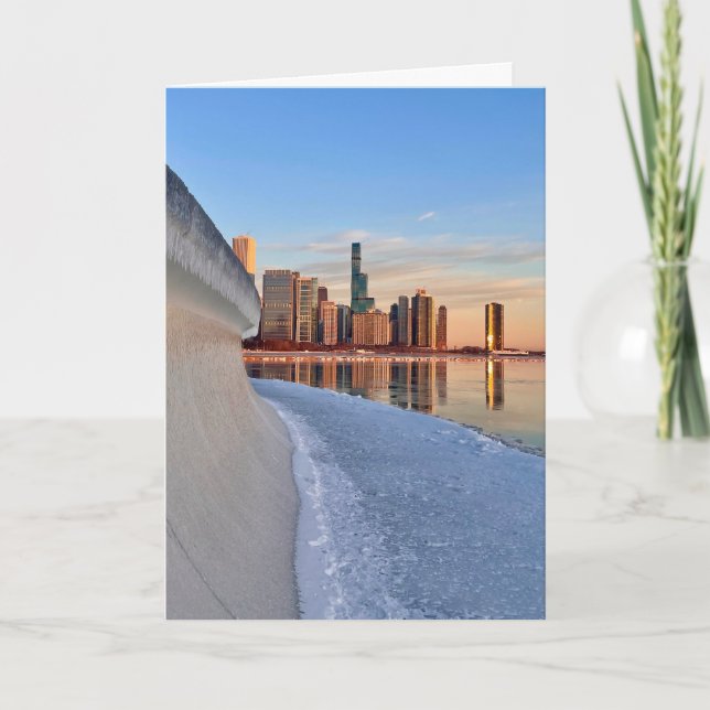 Chicago sunrise over Lake Michigan Karte (Vorderseite)