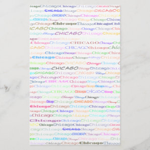 Chicago Text Design II Stationery Briefpapier