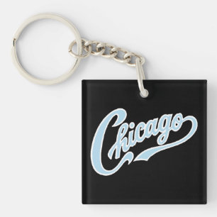 Chicago Texte en Chicago Bleu Script BLK