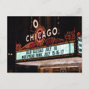 Chicago Theater Marquee Post Card Postkarte
