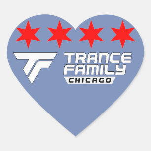 Chicago Trance Family Bumper Herzsticker & Stars Herz-Aufkleber