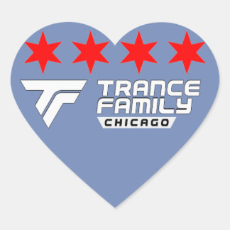 Chicago Trance Family Bumper Herzsticker & Stars Herz-Aufkleber