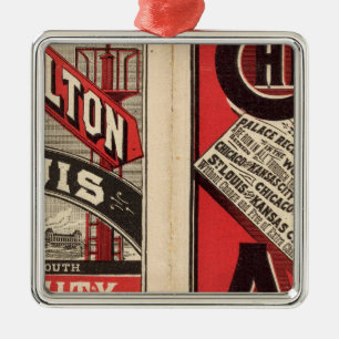 Chicago und Alton Eisenbahn Silbernes Ornament