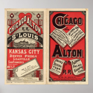 Chicago und Alton Railroad Poster